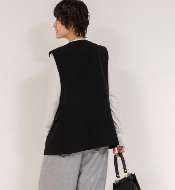 NOLLEY'S「《セットアップ対応》ウォッシャブルダブルクロスジレ」|ベスト・ジレ|