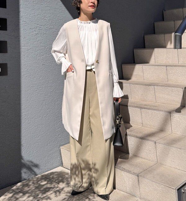 NOLLEY'S「◇【WEB限定】ウォッシャブルドライタスランスリットジレ」|ベスト・ジレ|