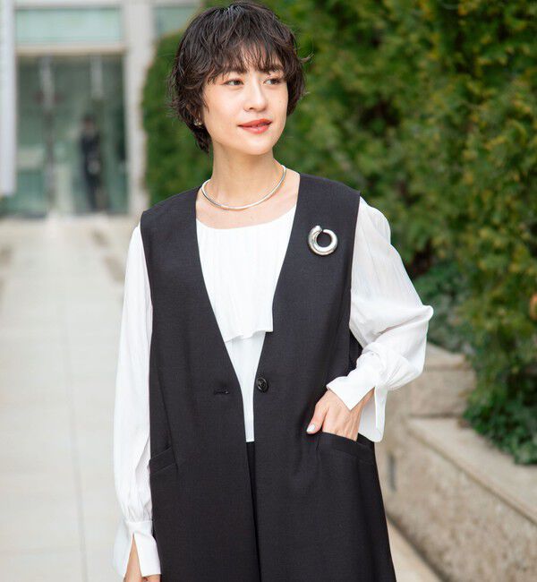 NOLLEY'S「◇【WEB限定】ウォッシャブルドライタスランスリットジレ」|ベスト・ジレ|