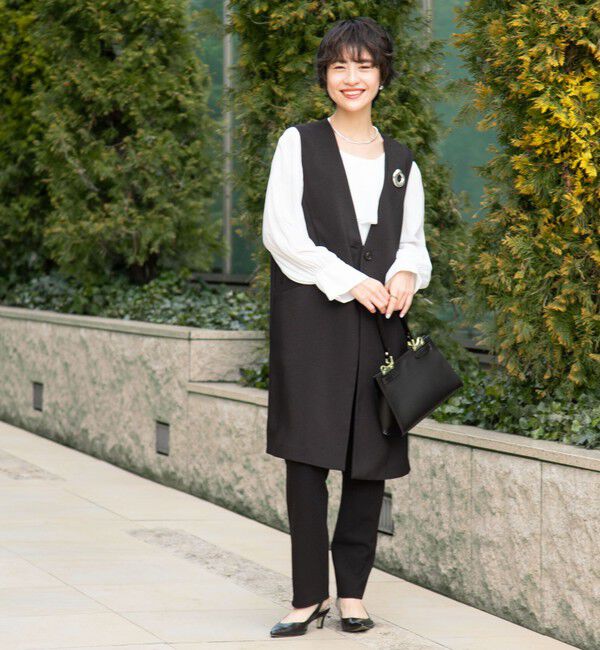 NOLLEY'S「◇【WEB限定】ウォッシャブルドライタスランスリットジレ」|ベスト・ジレ|