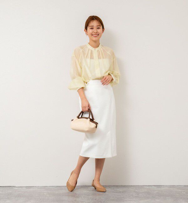 NOLLEY'S「バンドカラーシアーブラウス」|シャツ・ブラウス|