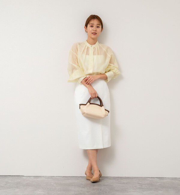 NOLLEY'S「バンドカラーシアーブラウス」|シャツ・ブラウス|