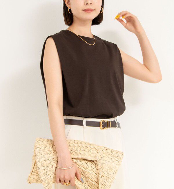 NOLLEY'S「高機能 LA＋スムースタックノースリーブカットソー」|Tシャツ・カットソー|