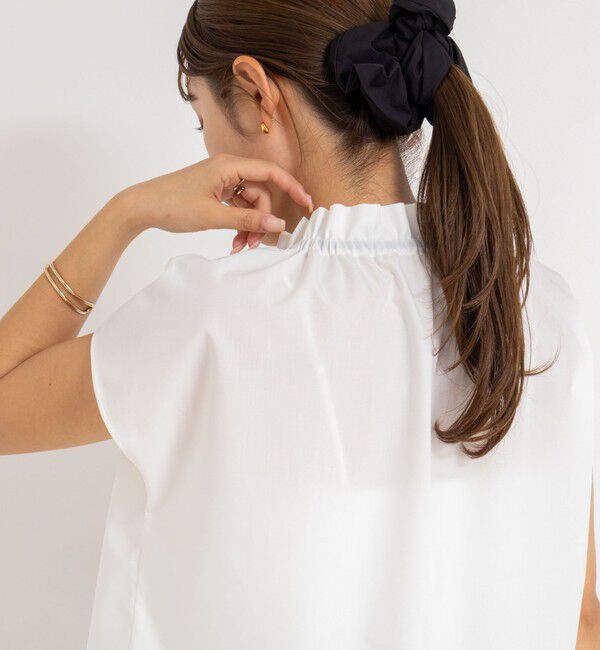 NOLLEY'S「衿フリルショートスリーブシャツ」|シャツ・ブラウス|