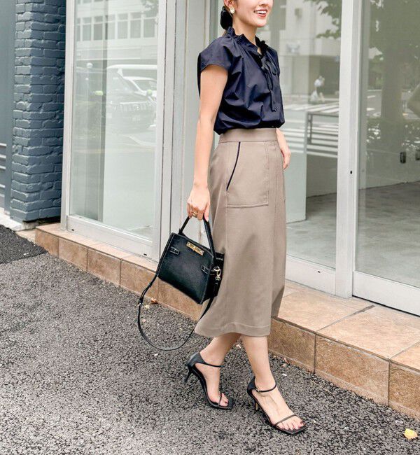 NOLLEY'S「衿フリルショートスリーブシャツ」|シャツ・ブラウス|