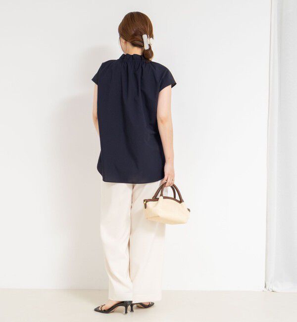 NOLLEY'S「衿フリルショートスリーブシャツ」|シャツ・ブラウス|