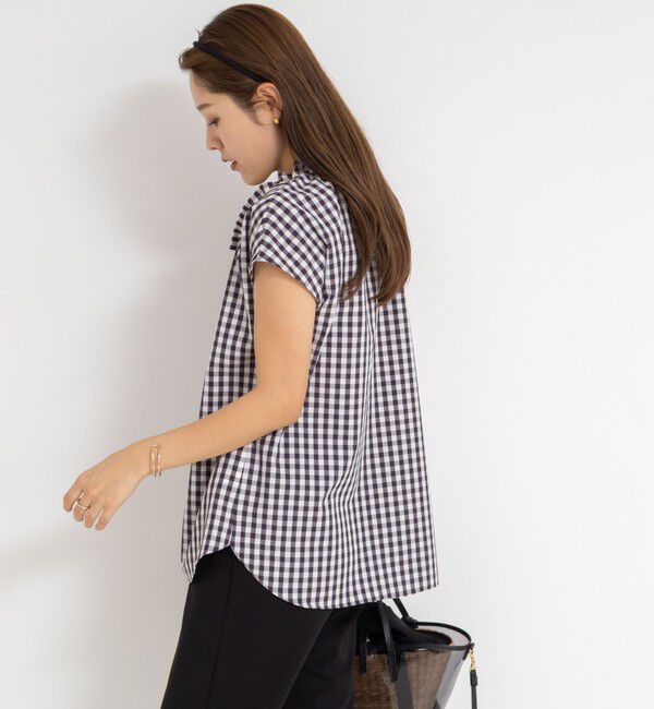 NOLLEY'S「衿フリルショートスリーブシャツ」|シャツ・ブラウス|