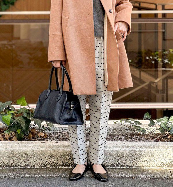 NOLLEY'S「《セットアップ対応》ウォッシャブルリボンジャガードタックテーパードパンツ」|その他|