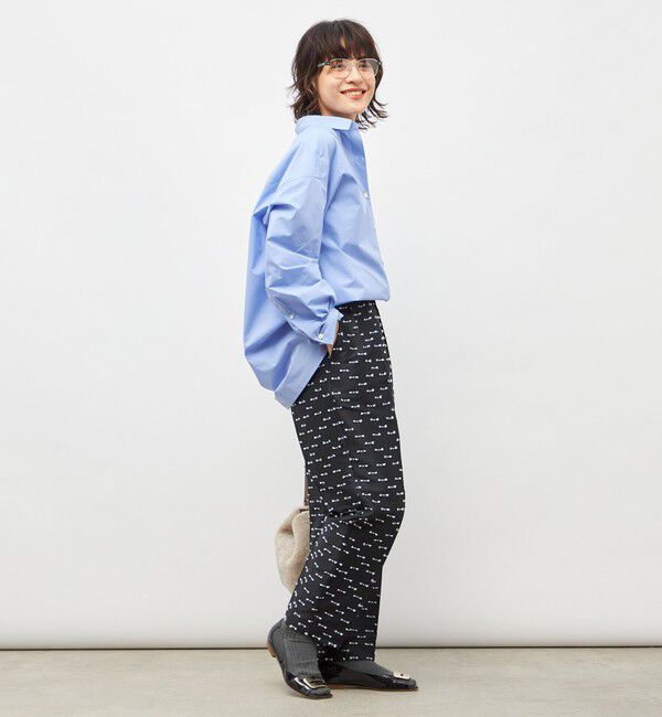 NOLLEY'S「《セットアップ対応》ウォッシャブルリボンジャガードタックテーパードパンツ」|その他|