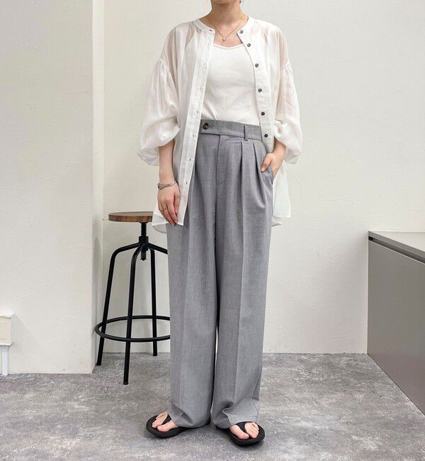 fredy emue「シアーデザインタックシャツ」|シャツ・ブラウス|