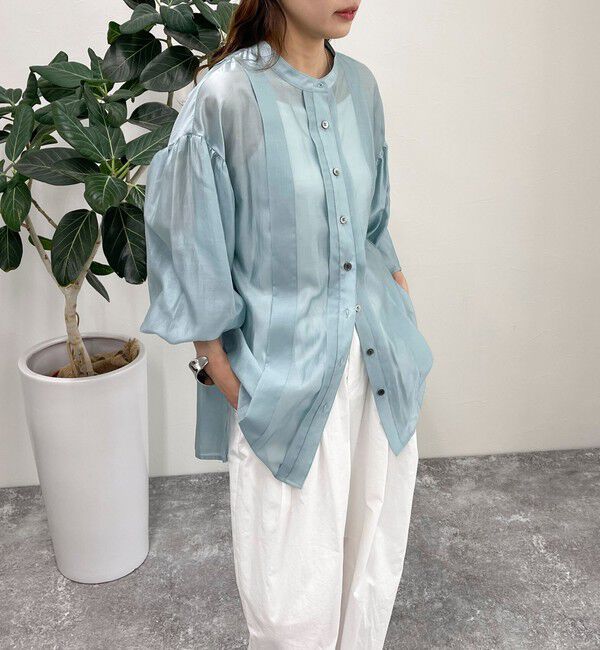 fredy emue「シアーデザインタックシャツ」|シャツ・ブラウス|