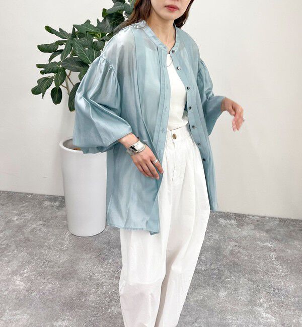 fredy emue「シアーデザインタックシャツ」|シャツ・ブラウス|