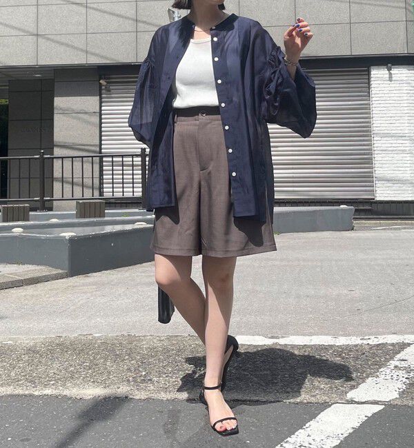 fredy emue「シアーデザインタックシャツ」|シャツ・ブラウス|