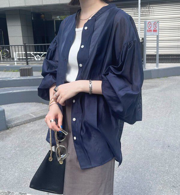 fredy emue「シアーデザインタックシャツ」|シャツ・ブラウス|