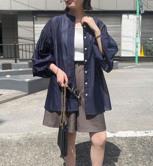 fredy emue「シアーデザインタックシャツ」|シャツ・ブラウス|