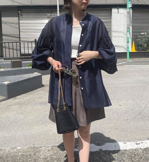 fredy emue「シアーデザインタックシャツ」|シャツ・ブラウス|