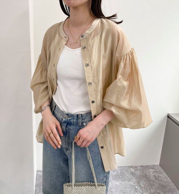 fredy emue「シアーデザインタックシャツ」|シャツ・ブラウス|