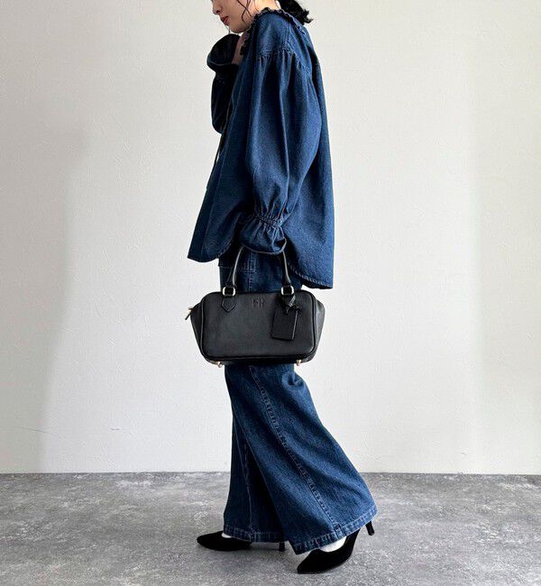 fredy emue「デニムフリルステンカラーシャツ」|シャツ・ブラウス|