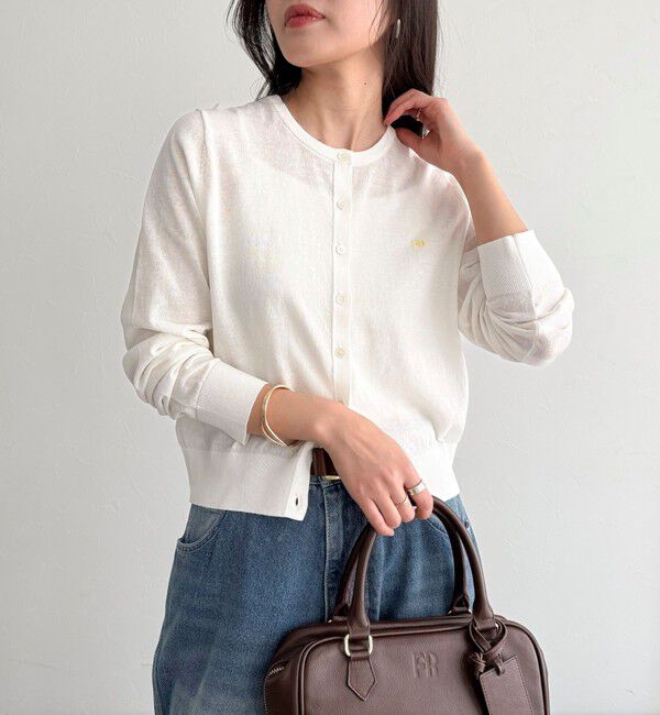 fredy emue「FR刺繍ベーシックサマーカーディガン」|カーディガン|オフホワイト