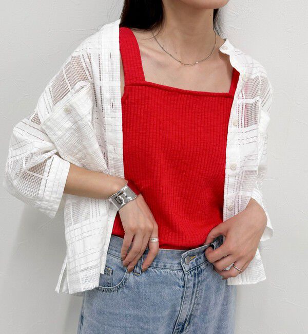 fredy emue「スラブテレコタンクトップ」|Tシャツ・カットソー|