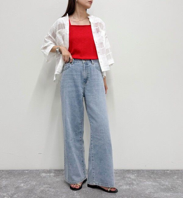 fredy emue「スラブテレコタンクトップ」|Tシャツ・カットソー|