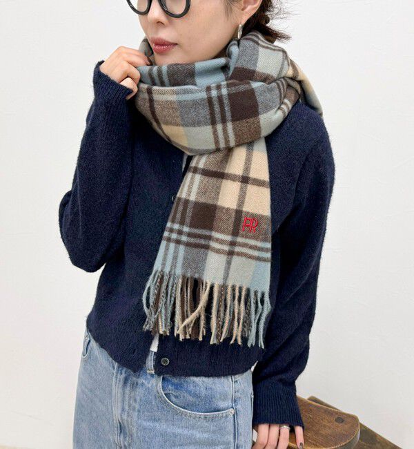 fredy emue「ソフトチェックストール」|ストール|ベージュ系その他