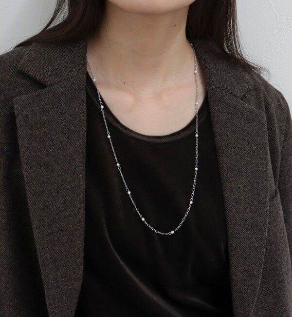 fredy emue「プチパール&times;チェーンロングネックレス」|ネックレス|