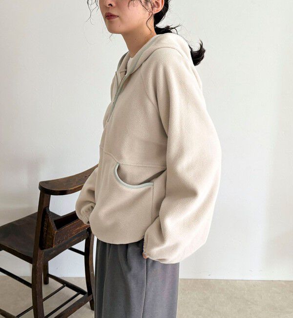 fredy emue「フード付きフリースアノラック」|スウェット・ジャージ|オフホワイト