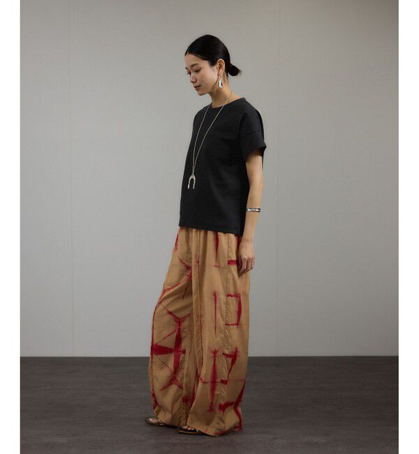 SALON adam et rope'「【WEB限定】フレンチスリーブポンチTシャツ［太ボーダー/無地］」|Tシャツ・カットソー|