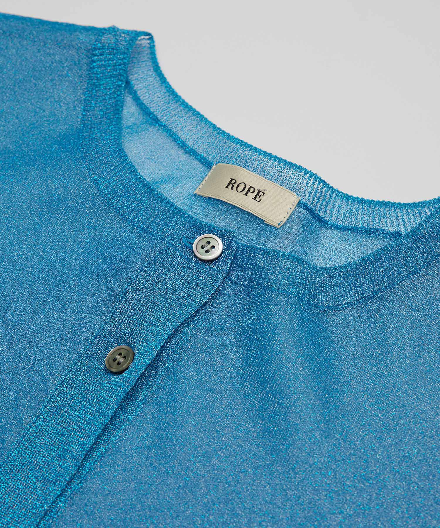 ROPE「【洗える】ラメシアーミドル丈カーディガン【アンサンブル対応】」|カーディガン|