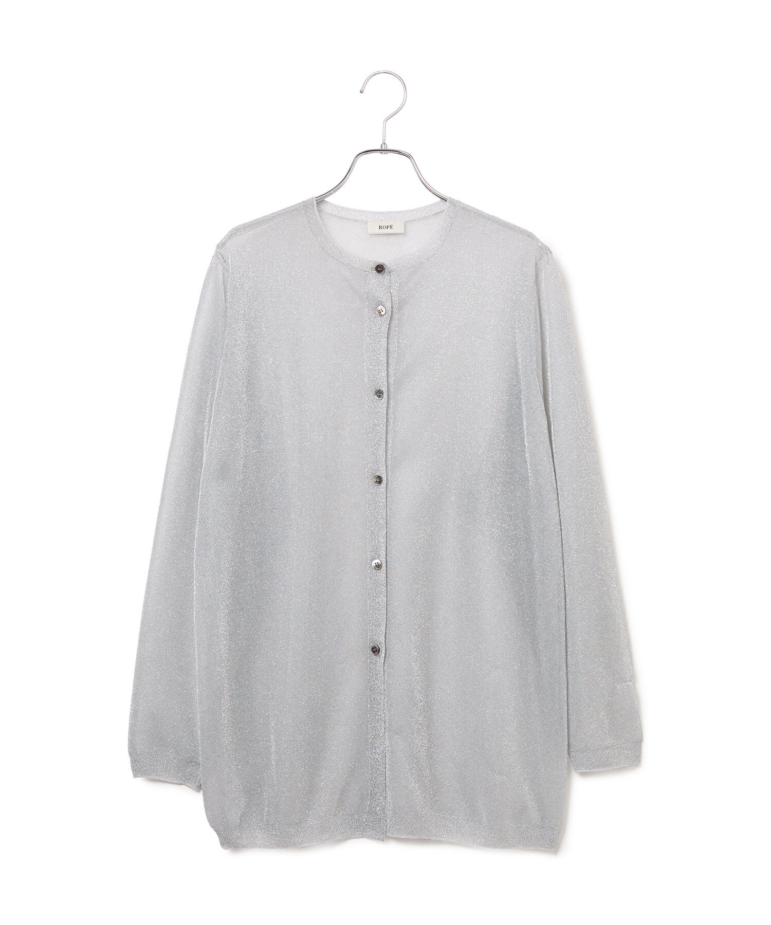 ROPE「【洗える】ラメシアーミドル丈カーディガン【アンサンブル対応】」|カーディガン|
