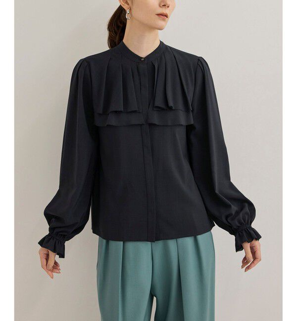 ROPE「【洗える】ダブルヨークギャザーブラウス」|シャツ・ブラウス|