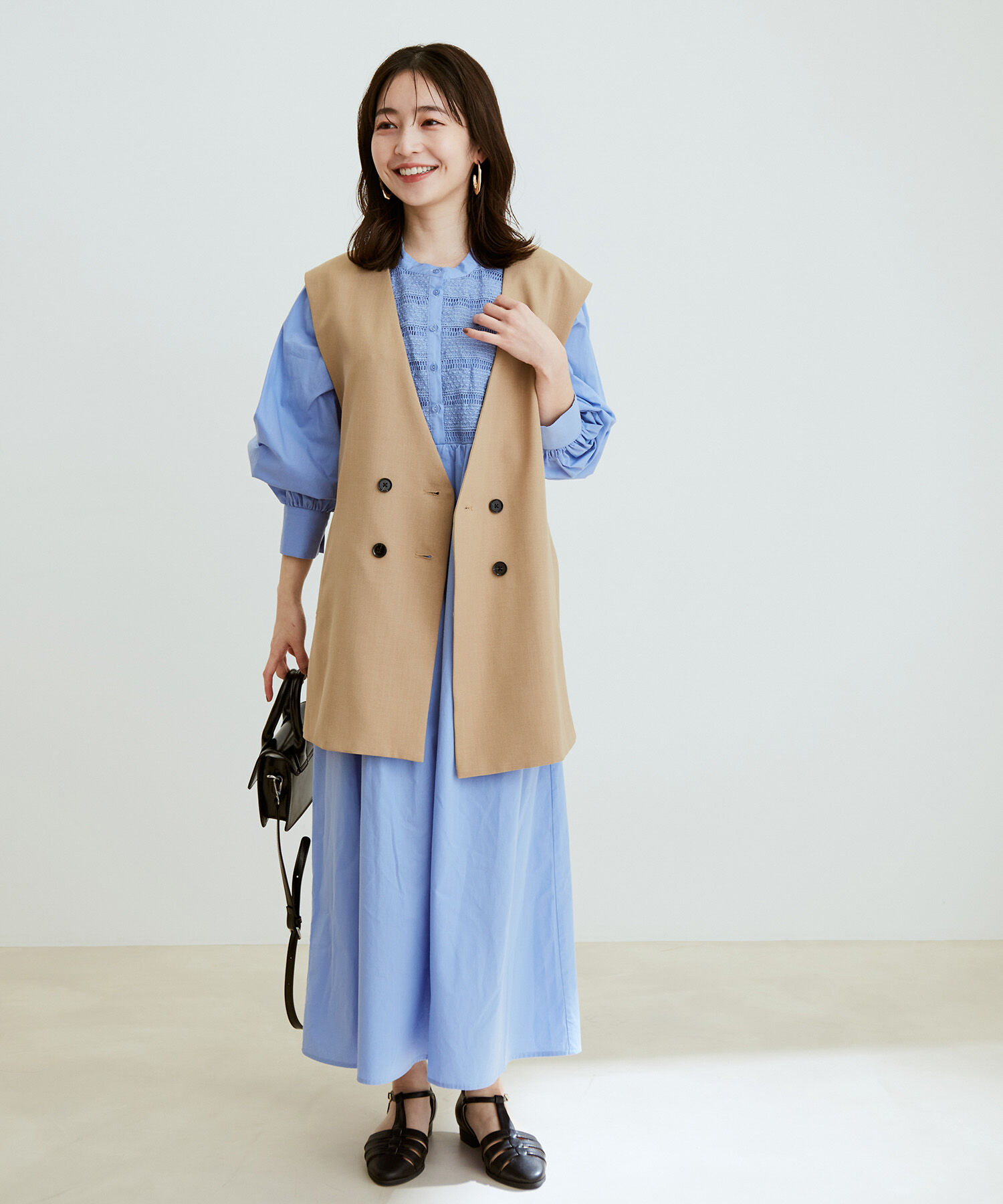 vis-a-vis「【WEB限定】【SET】コスパ抜群！ジレ＆フレアーパンツセットアップ」|スラックス|