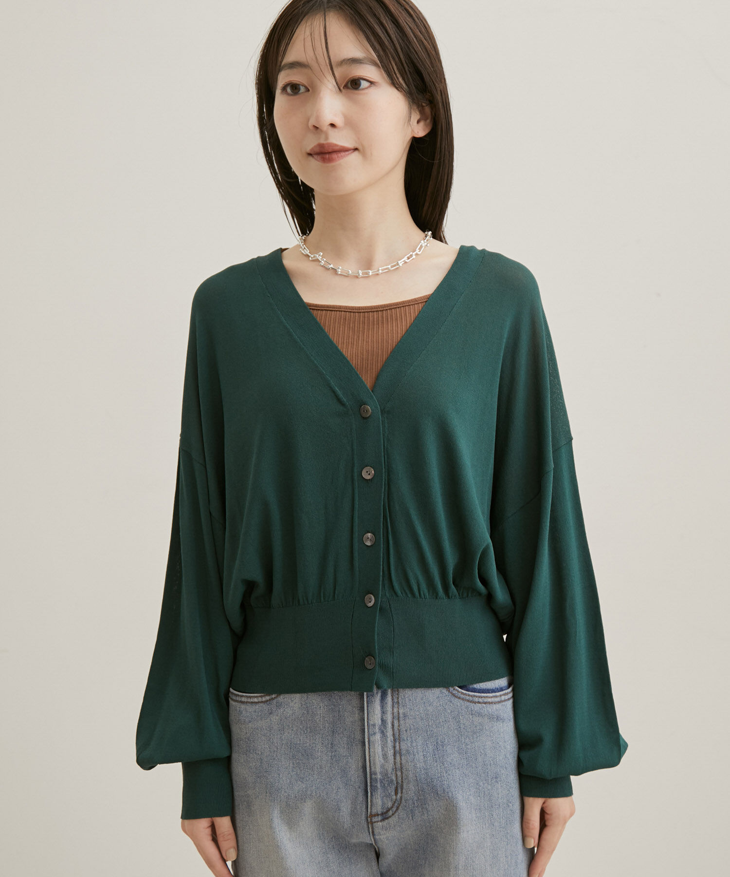 VIS「リラックスVネックカーディガン」|カーディガン|