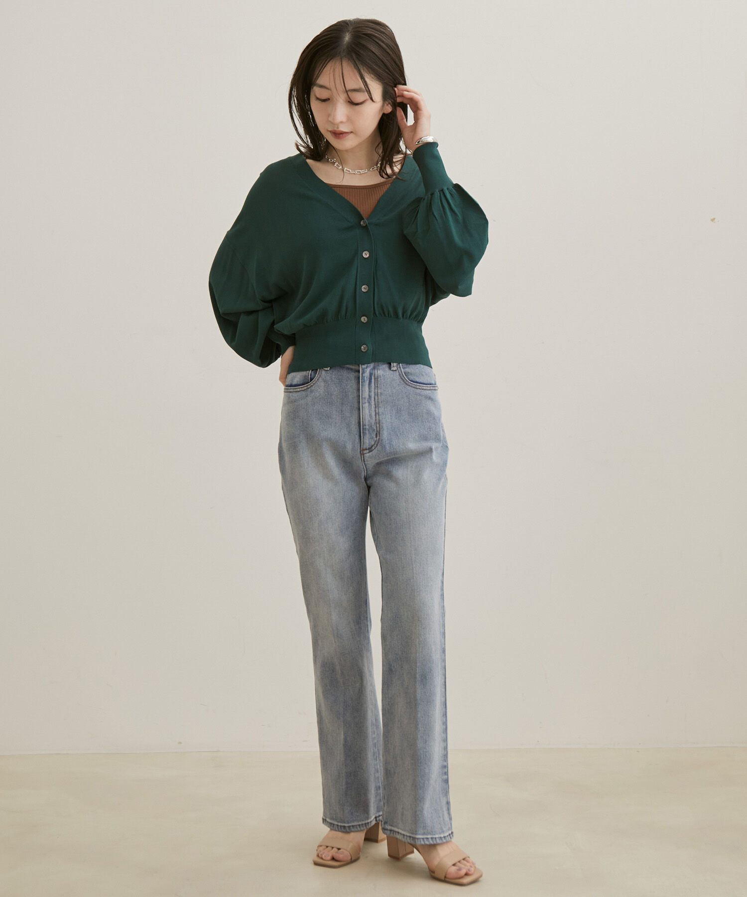 VIS「リラックスVネックカーディガン」|カーディガン|