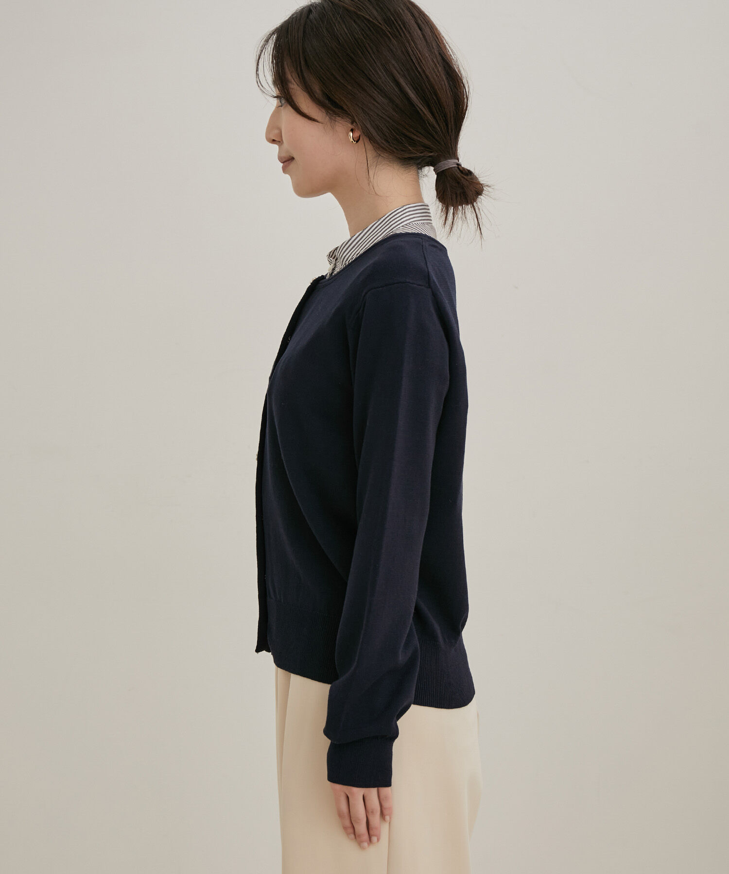 VIS「【UVケア】【BIO LIFE】色々釦クルーカーディガン」|カーディガン|