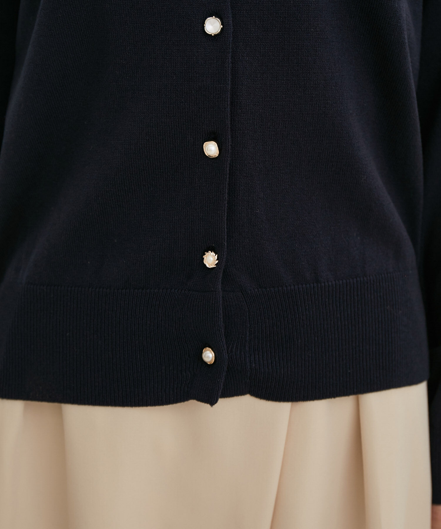 VIS「【UVケア】【BIO LIFE】色々釦クルーカーディガン」|カーディガン|