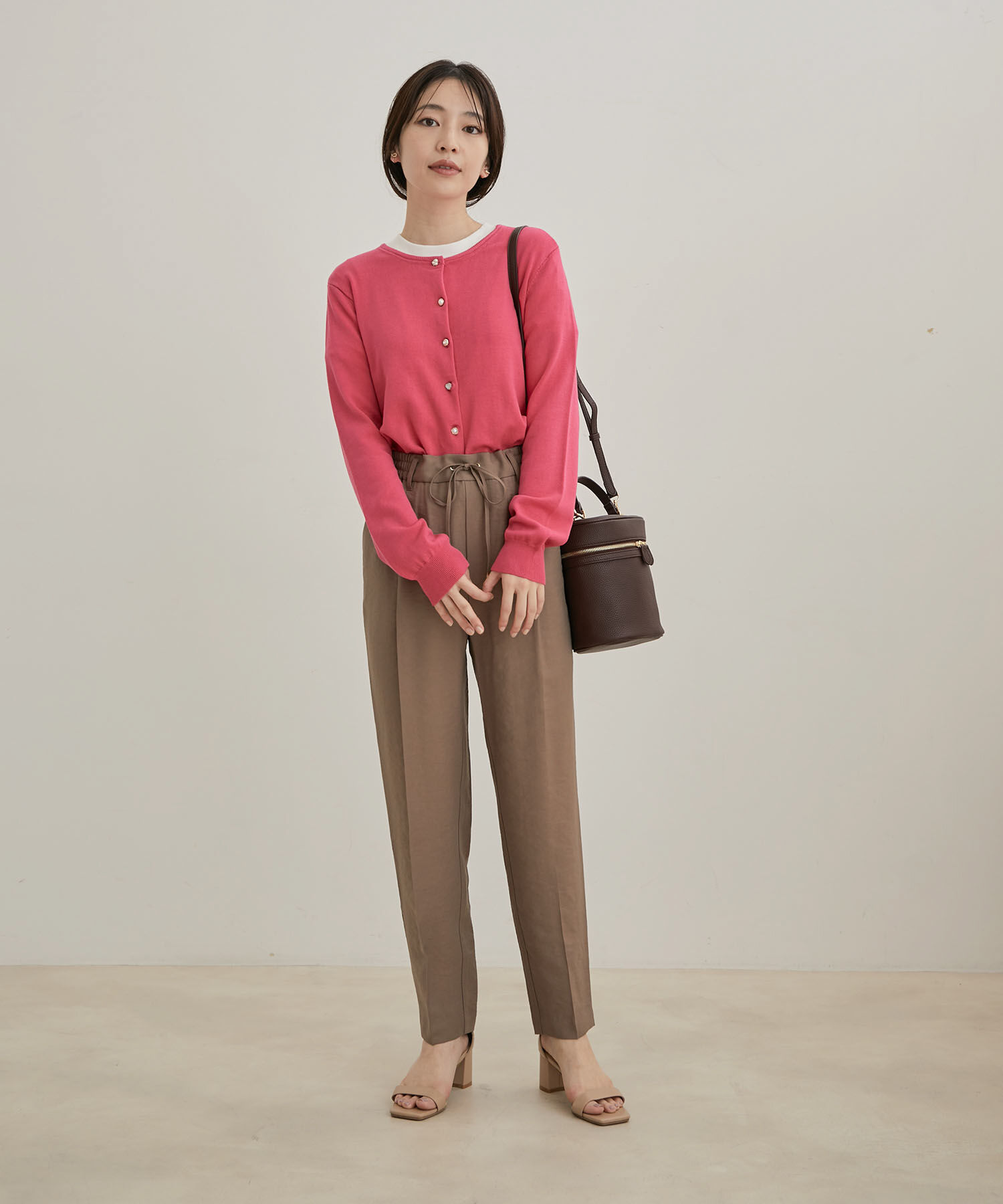 VIS「【UVケア】【BIO LIFE】色々釦クルーカーディガン」|カーディガン|