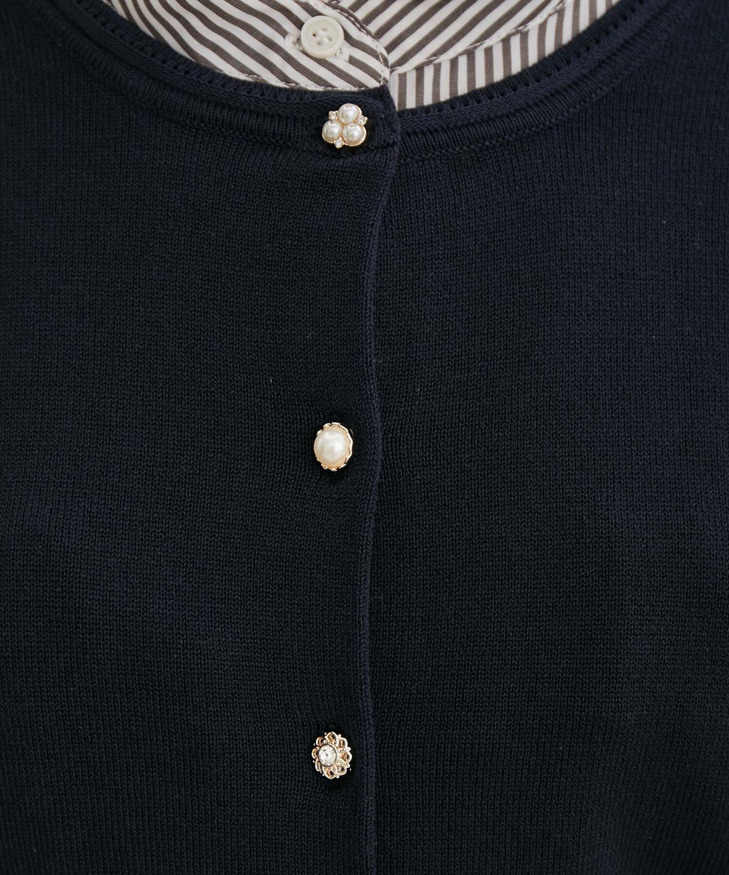 VIS「【UVケア】【BIO LIFE】色々釦クルーカーディガン」|カーディガン|