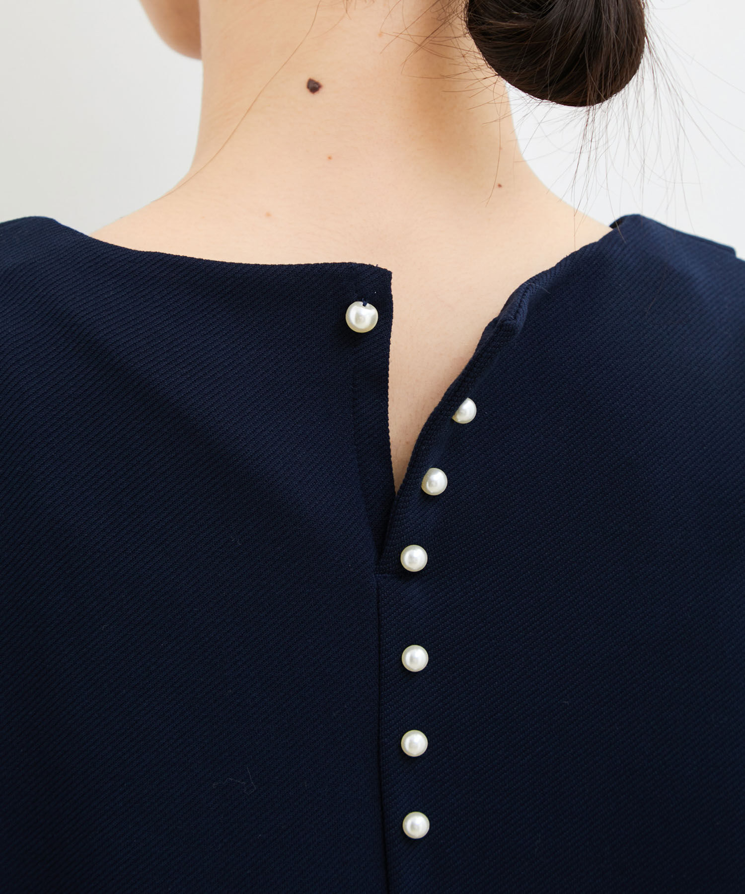 VIS「バックパール切り替えフレアワンピース」|ワンピース|