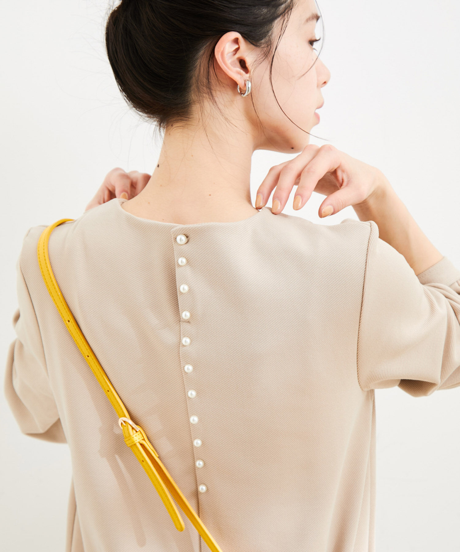 VIS「バックパール切り替えフレアワンピース」|ワンピース|