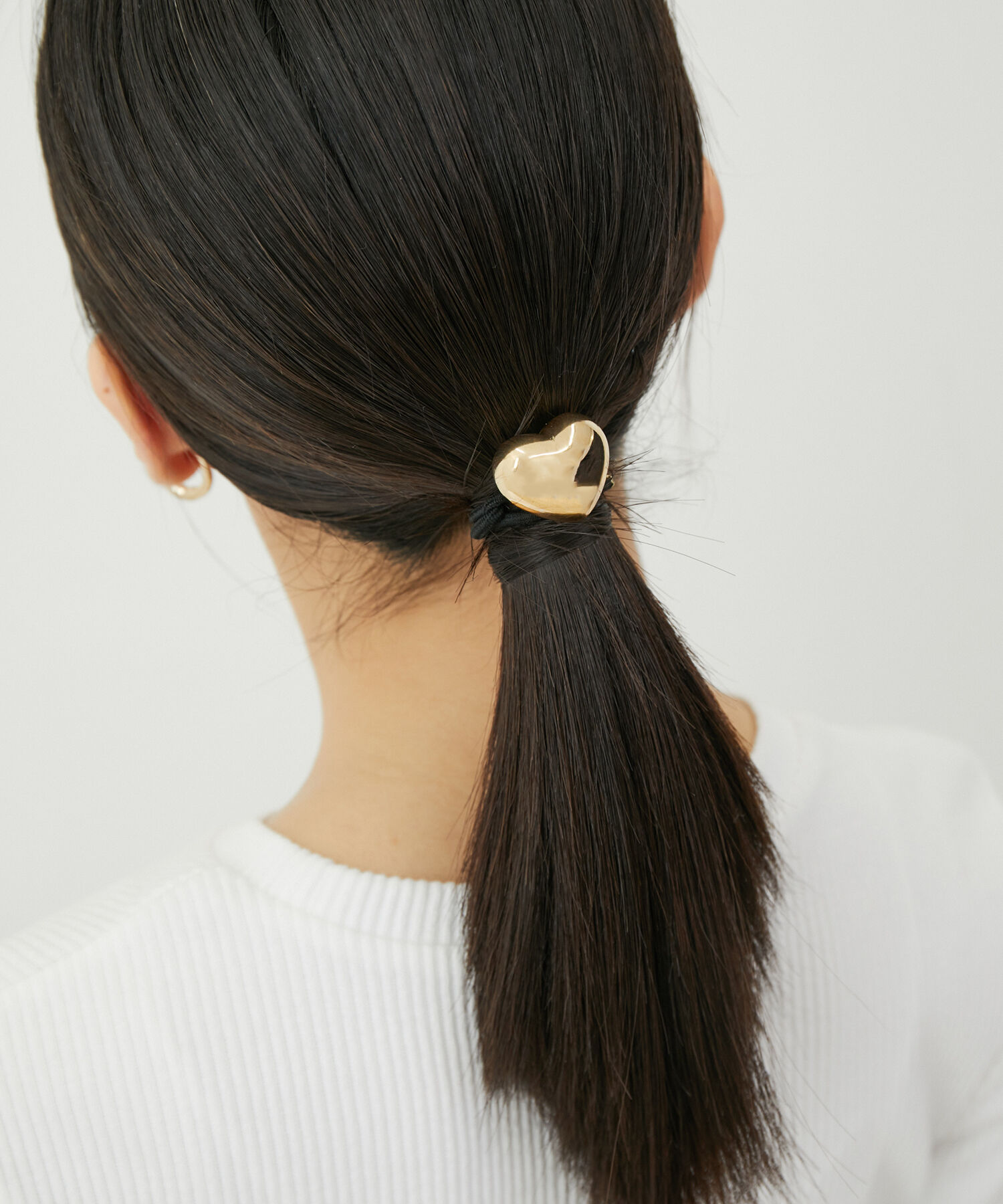 VIS「ハートモチーフヘアゴム」|ヘアゴム・シュシュ|ゴールド(90)