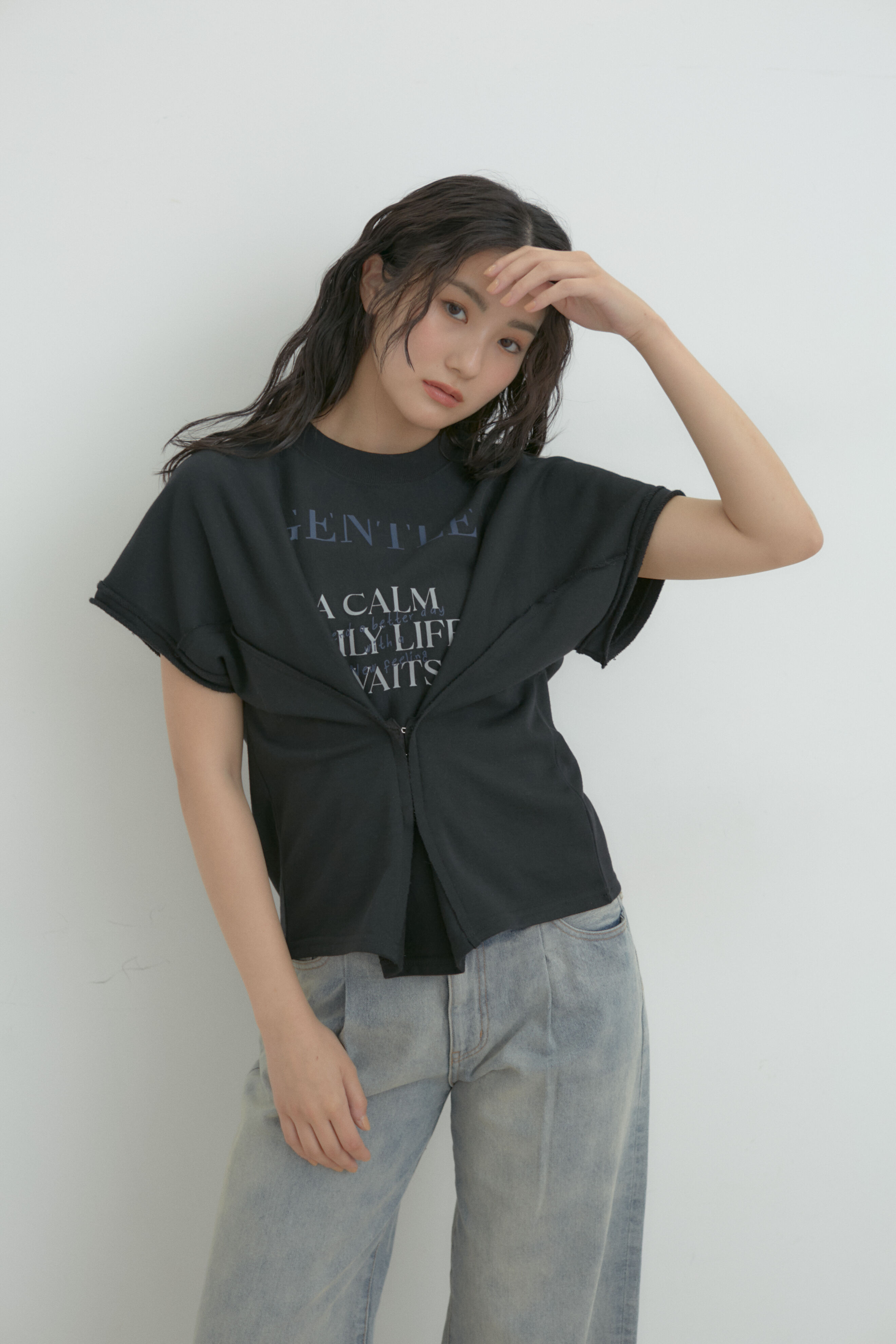 VIS「【セットアップ対応】裏毛スウェットフロントホックプルオーバー【洗える】」|スウェット・ジャージ|