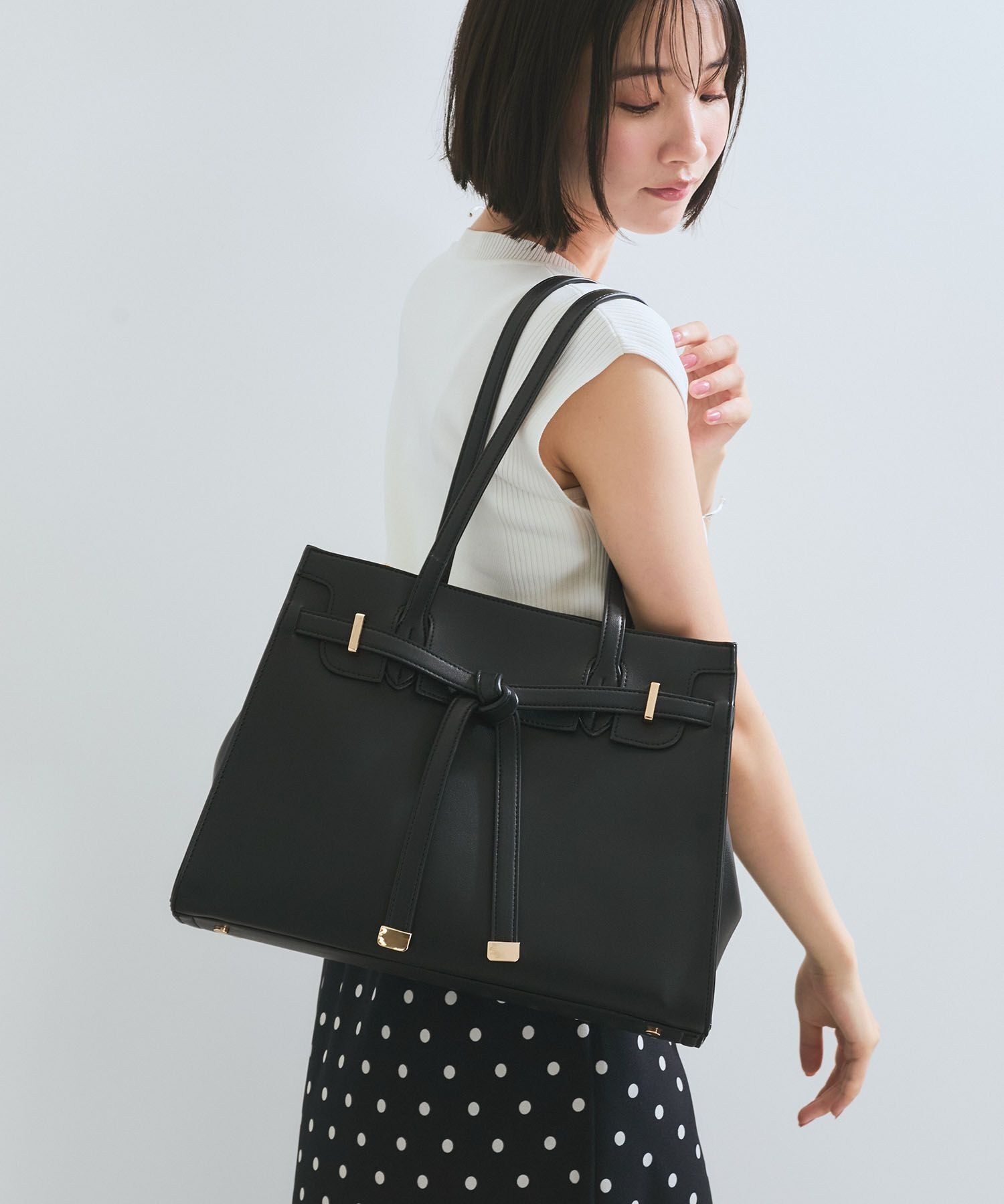 VIS「【A4収納】フラップタイトートバッグ」|トートバッグ|