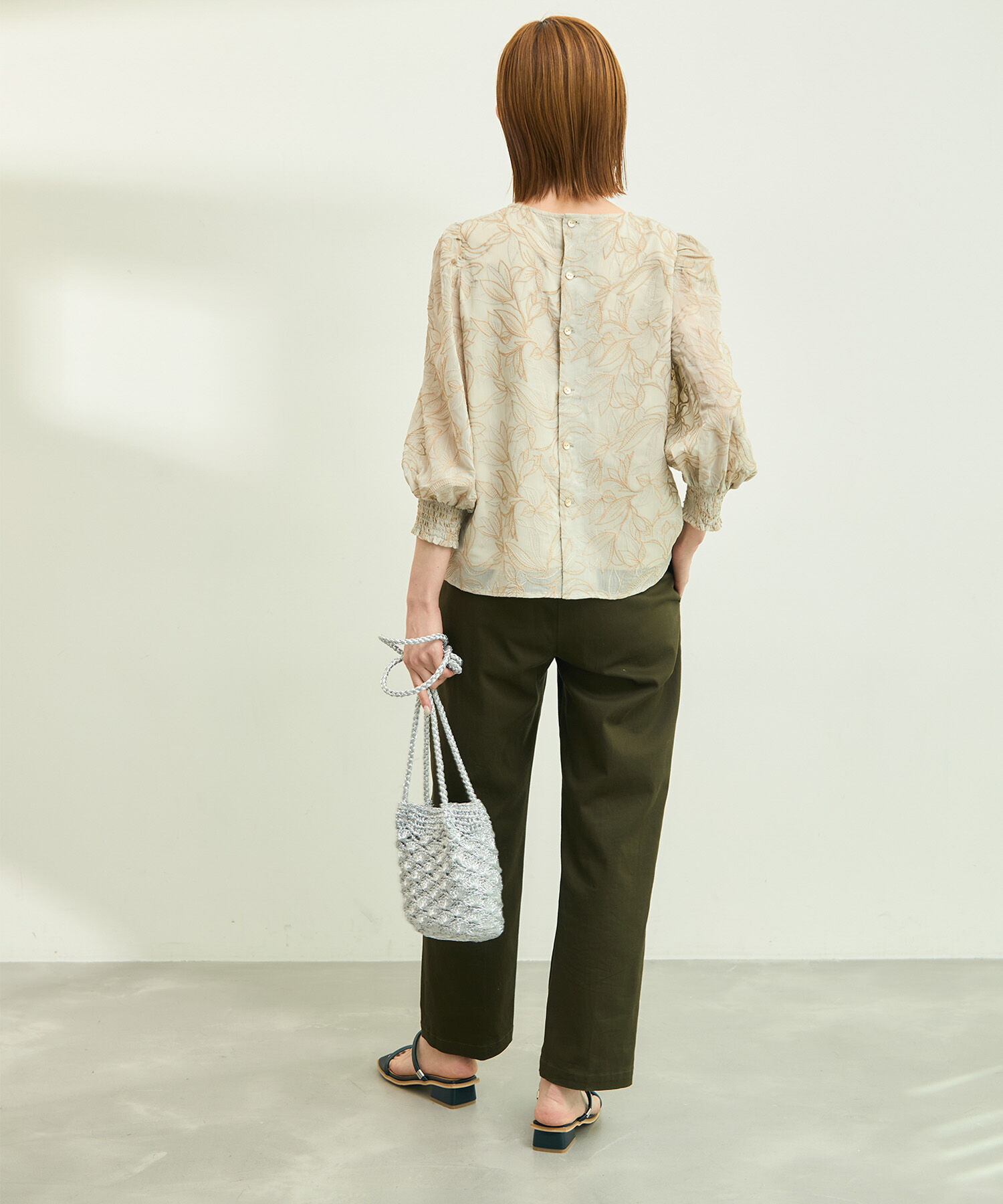 Rope&rsquo;Picnic「【emur/エミュール】洗える/セットアップ対応/楊柳刺繍ブラウス」|シャツ・ブラウス|