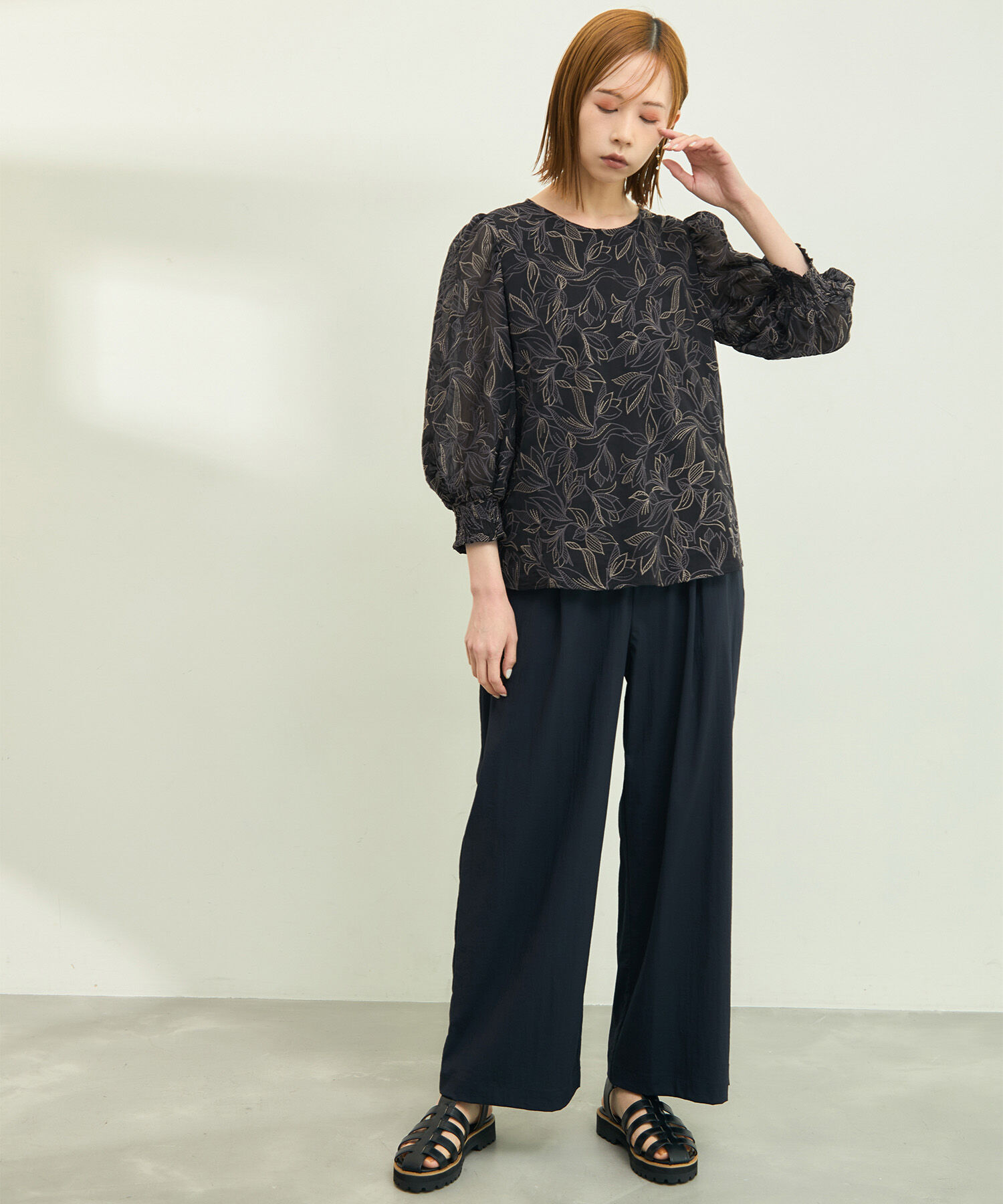 Rope&rsquo;Picnic「【emur/エミュール】洗える/セットアップ対応/楊柳刺繍ブラウス」|シャツ・ブラウス|