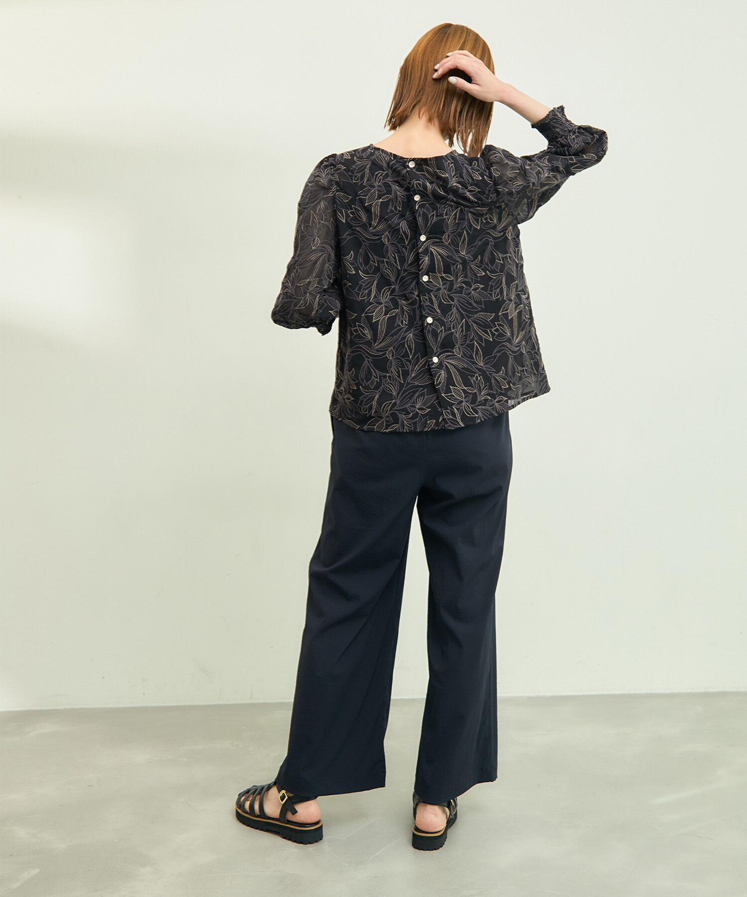 Rope&rsquo;Picnic「【emur/エミュール】洗える/セットアップ対応/楊柳刺繍ブラウス」|シャツ・ブラウス|