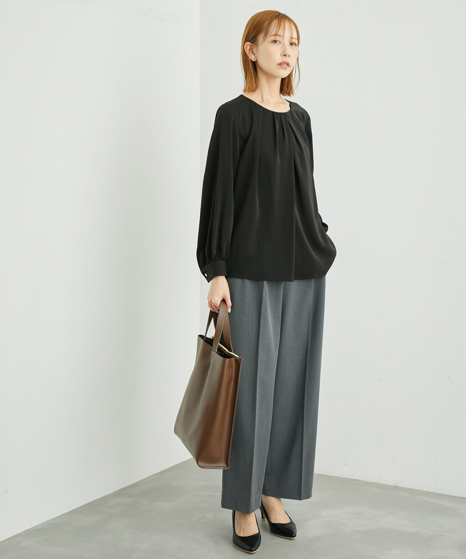 Rope&rsquo;Picnic「白からの解放！多機能ブラウス/ドレープタックブラウス」|シャツ・ブラウス|