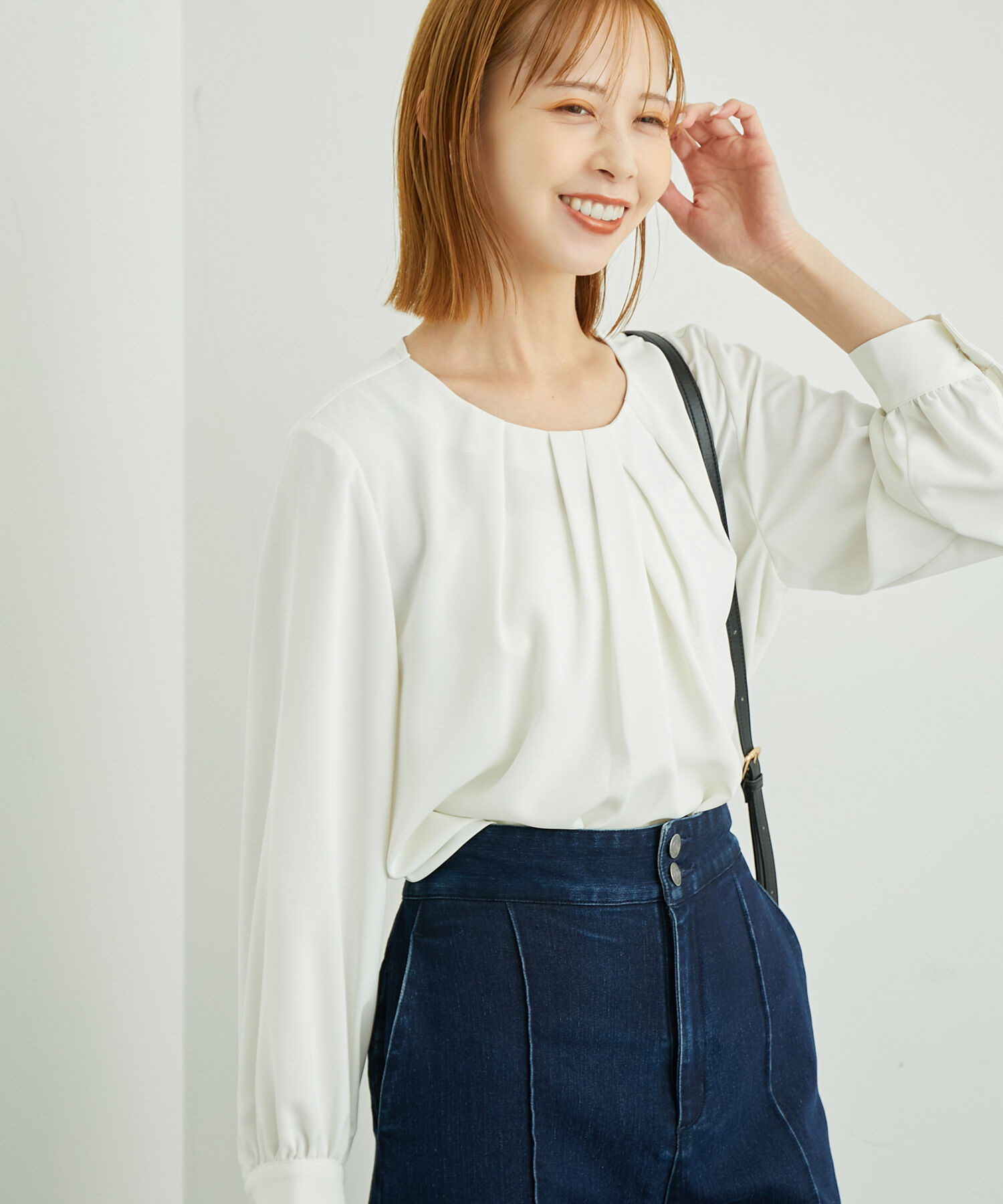 Rope&rsquo;Picnic「白からの解放！多機能ブラウス/ドレープタックブラウス」|シャツ・ブラウス|