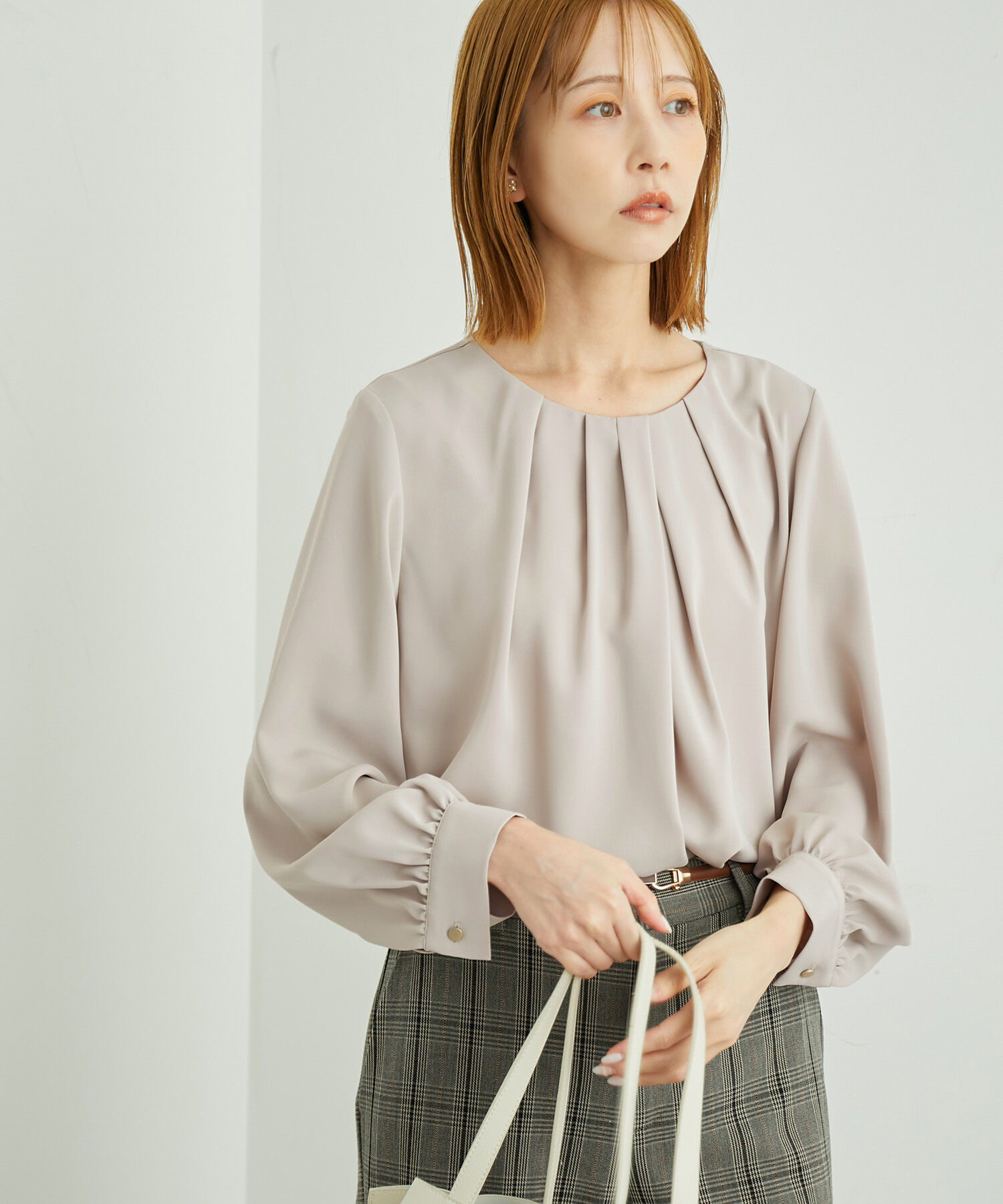 Rope&rsquo;Picnic「白からの解放！多機能ブラウス/ドレープタックブラウス」|シャツ・ブラウス|